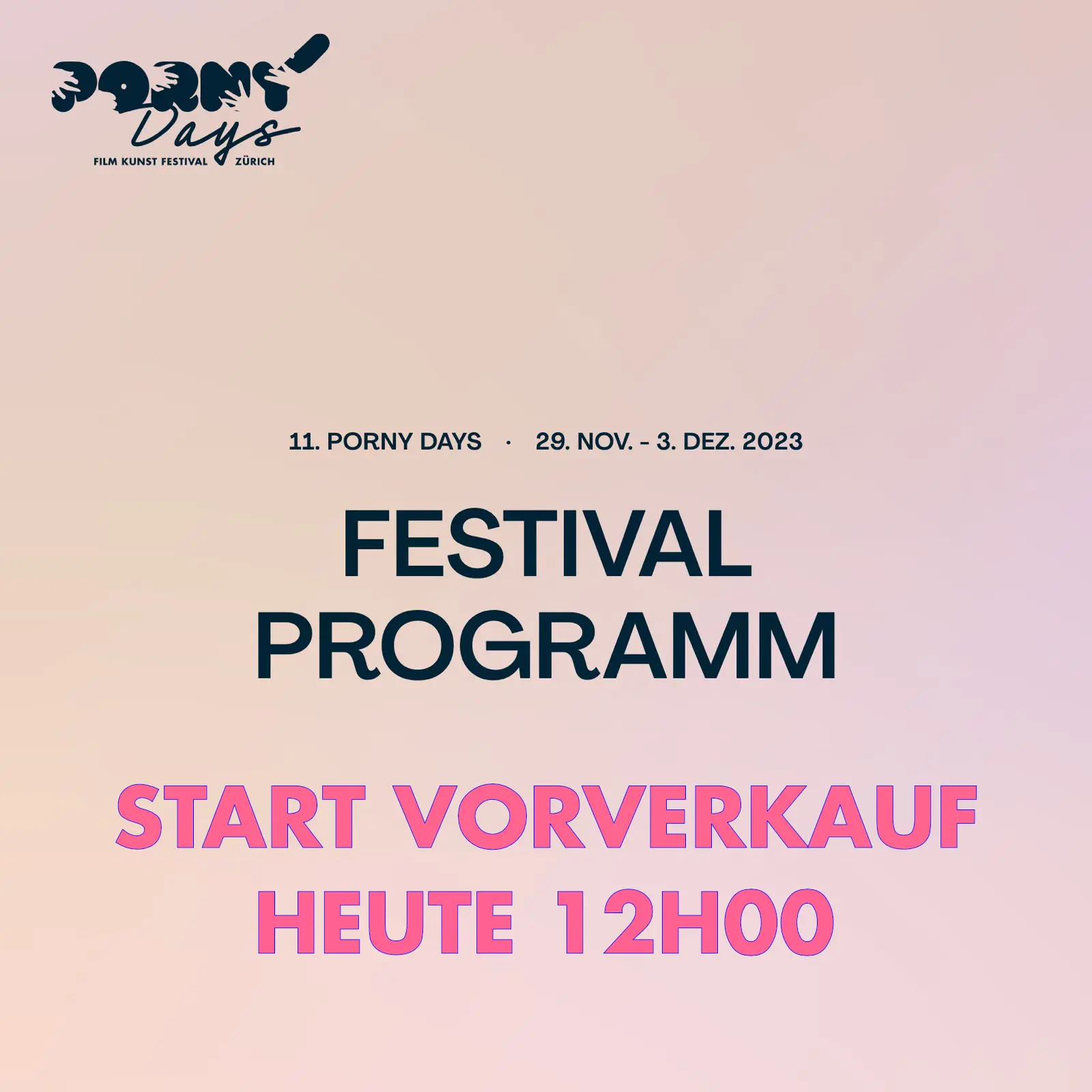 Start VVK heute um 12h00 (mittag)